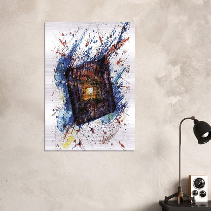 Falling Star  L. L249  - Sam Francis Brushed Aluminum Print - 70x100 cm / 28x40 inches | Sam Francis Aluminum Print | Sam Francis Prints
