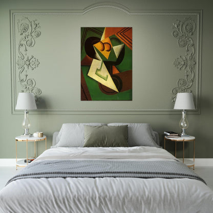 FRUIT BOWL AND FRUIT - Juan Gris Brushed Aluminum Print - 70x100 cm / 28x40 inches | Juan Gris Aluminum Print | Juan Gris Prints