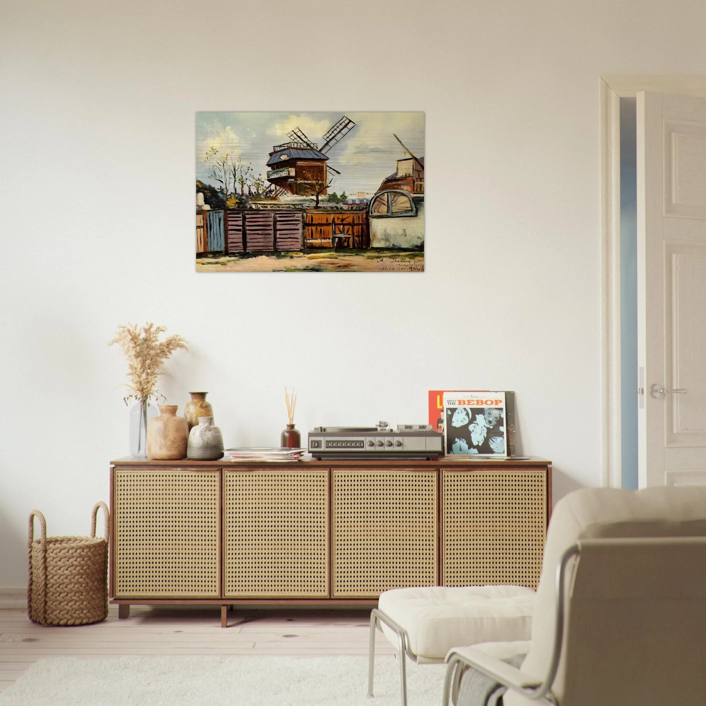 MOULIN DE LA GALETTE 6 - Maurice Utrillo Brushed Aluminum Print - 70x100 cm / 28x40 inches | Maurice Utrillo Aluminum Print | Maurice Utrillo Prints