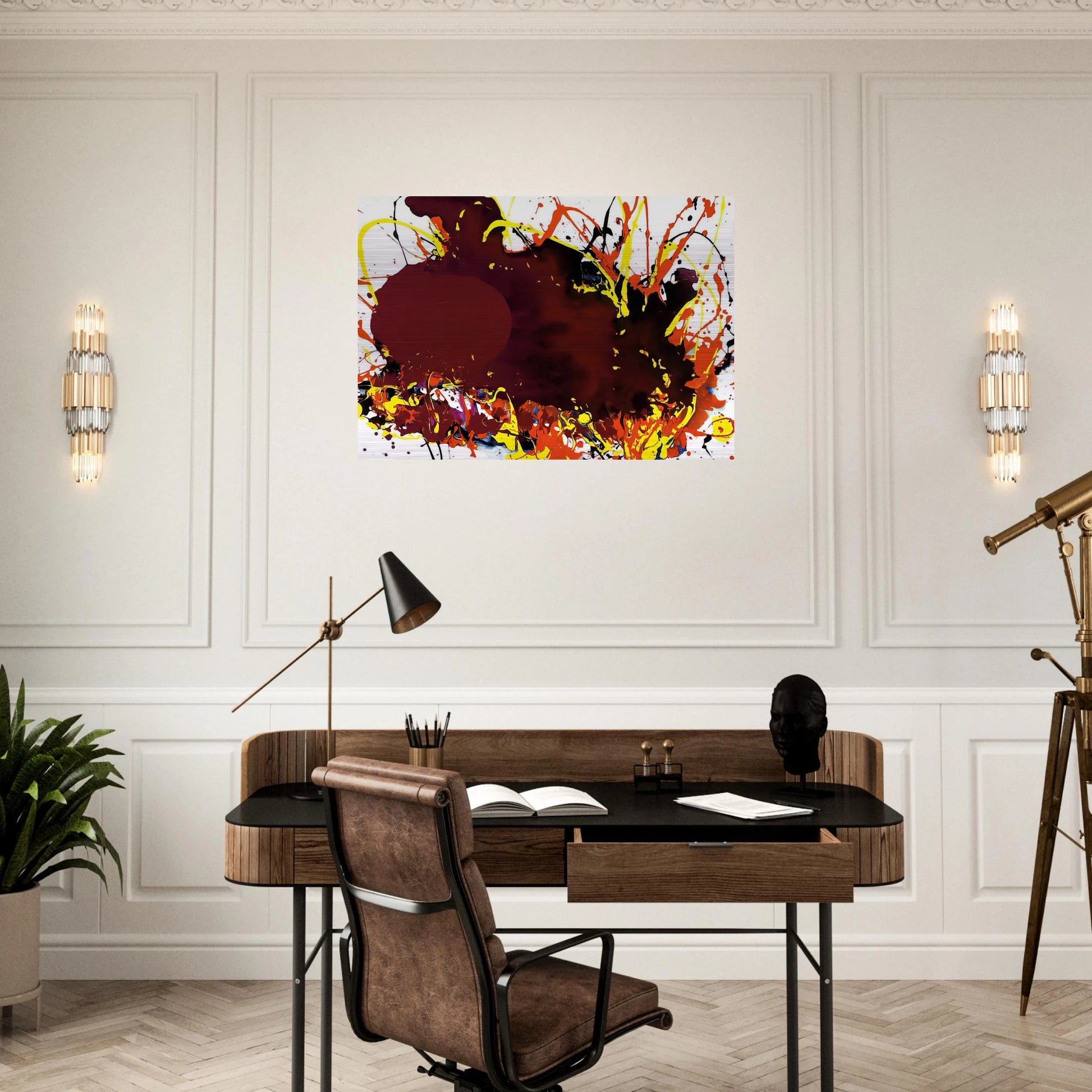 Untitled  SFP94-139  SFF 1809  - Sam Francis Brushed Aluminum Print - 70x100 cm / 28x40 inches | Sam Francis Aluminum Print | Sam Francis Prints
