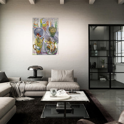COFFEE CAKE 2003 - Janet Fish Brushed Aluminum Print - 70x100 cm / 28x40 inches | Janet Fish Aluminum Print | Janet Fish Prints