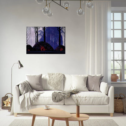 Purple Eucalyptus - Eyvind Earle Brushed Aluminum Print - 70x100 cm / 28x40 inches | Eyvind Earle Aluminum Print | Eyvind Earle Prints