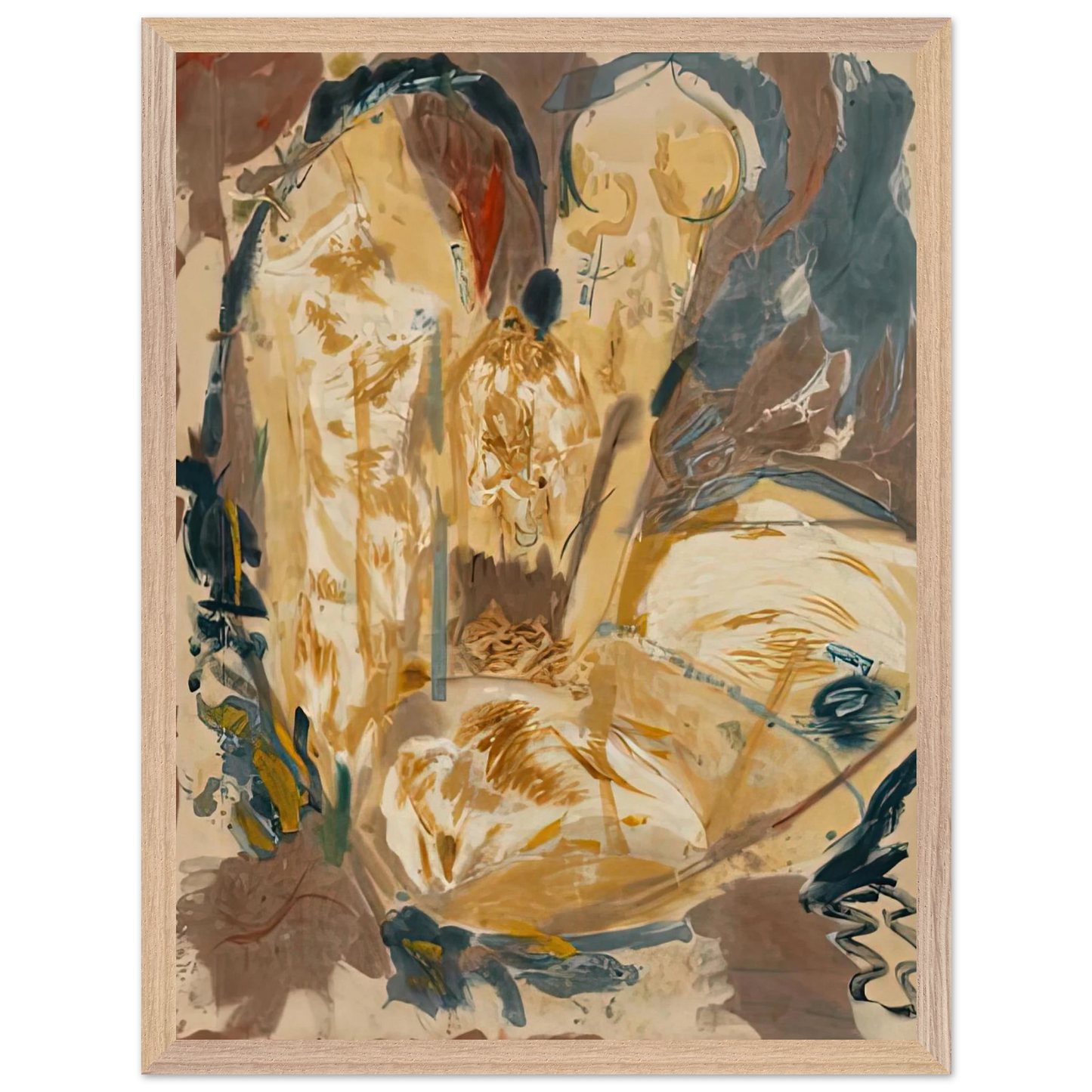 Helen Frankenthaler - Giralda, 1956- Wall Art - 30x40 cm / 12x16 inches - Premium Wooden Framed Poster With Fine Art Paper-canvas - White frame