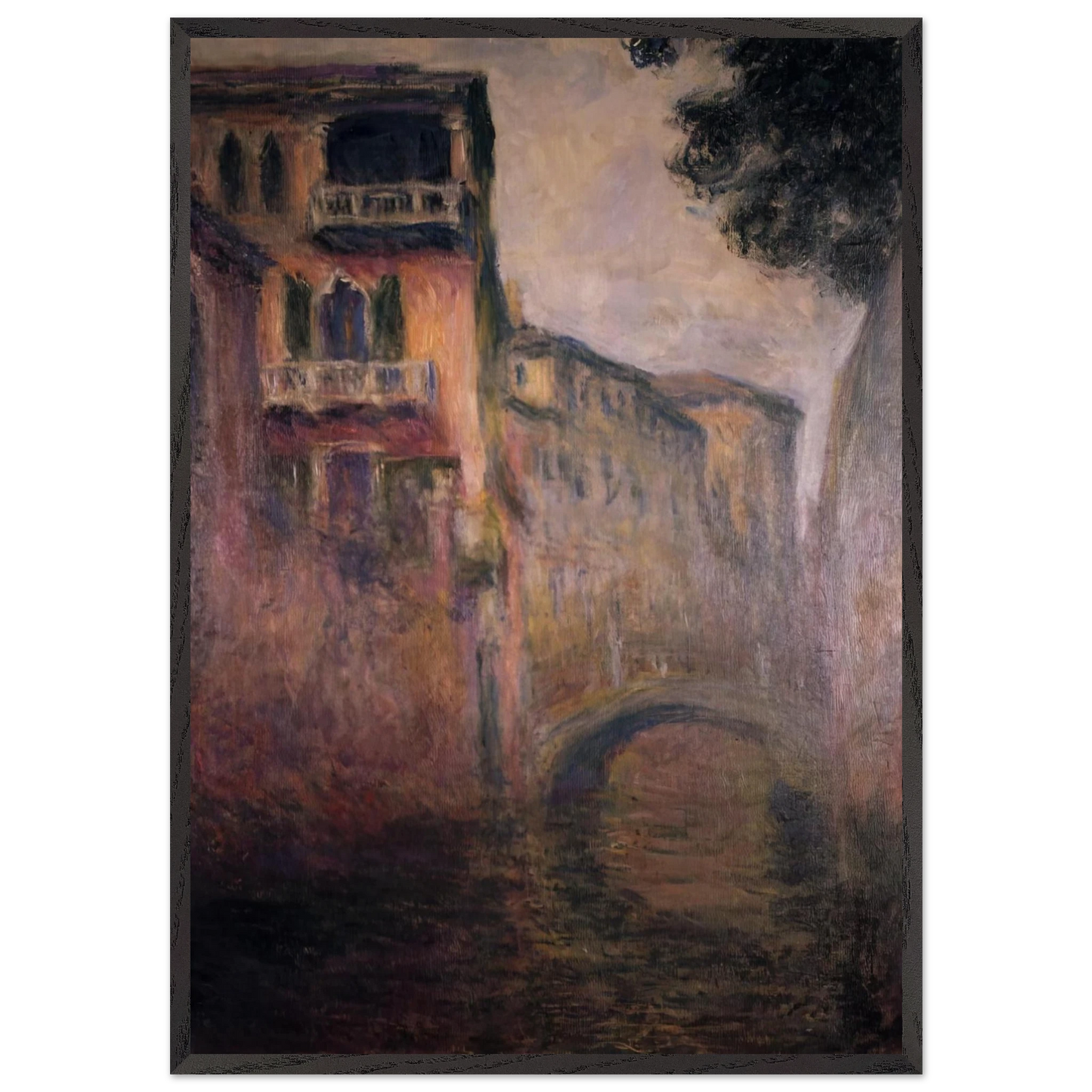 Rio della Salute 02 - claude monet 70x100 cm / 28x40 inches Framed Art Print – Black Wooden Frame