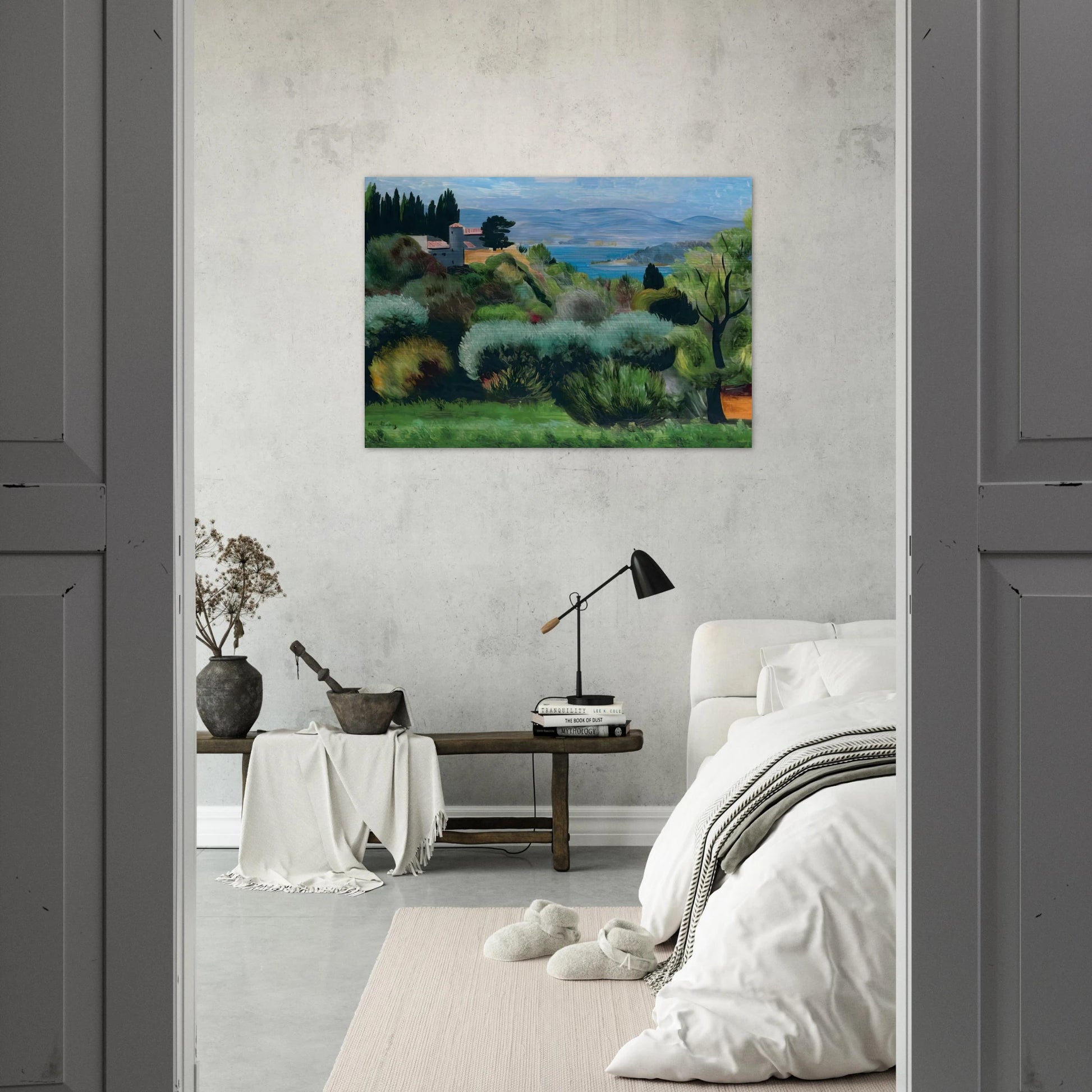 SANARY LANDSCAPE 1937 - Moise Kisling Brushed Aluminum Print - 70x100 cm / 28x40 inches | Moise Kisling Aluminum Print | Moise Kisling Prints