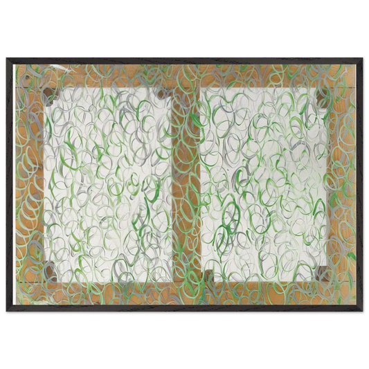 Verdeargento - 1969 - Carla Accardi 70x100 cm / 28x40 inches Framed Art Print – Black Wooden Frame