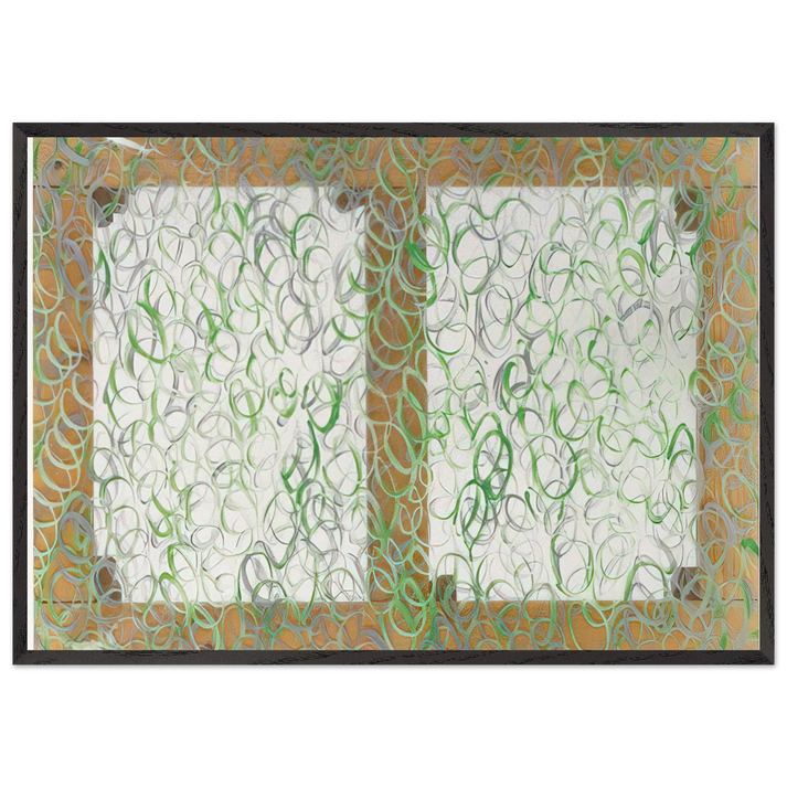 Verdeargento - 1969 - Carla Accardi 70x100 cm / 28x40 inches Framed Art Print – Black Wooden Frame