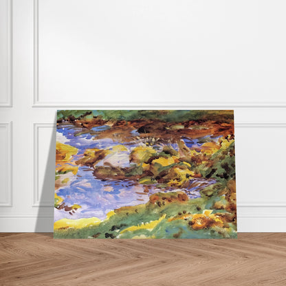 The Alps Val D'Aosta, Purtud - John Singer Sargent Brushed Aluminum Print - 70x100 cm / 28x40 inches | John Singer Sargent Aluminum Print | John Singer Sargent Prints