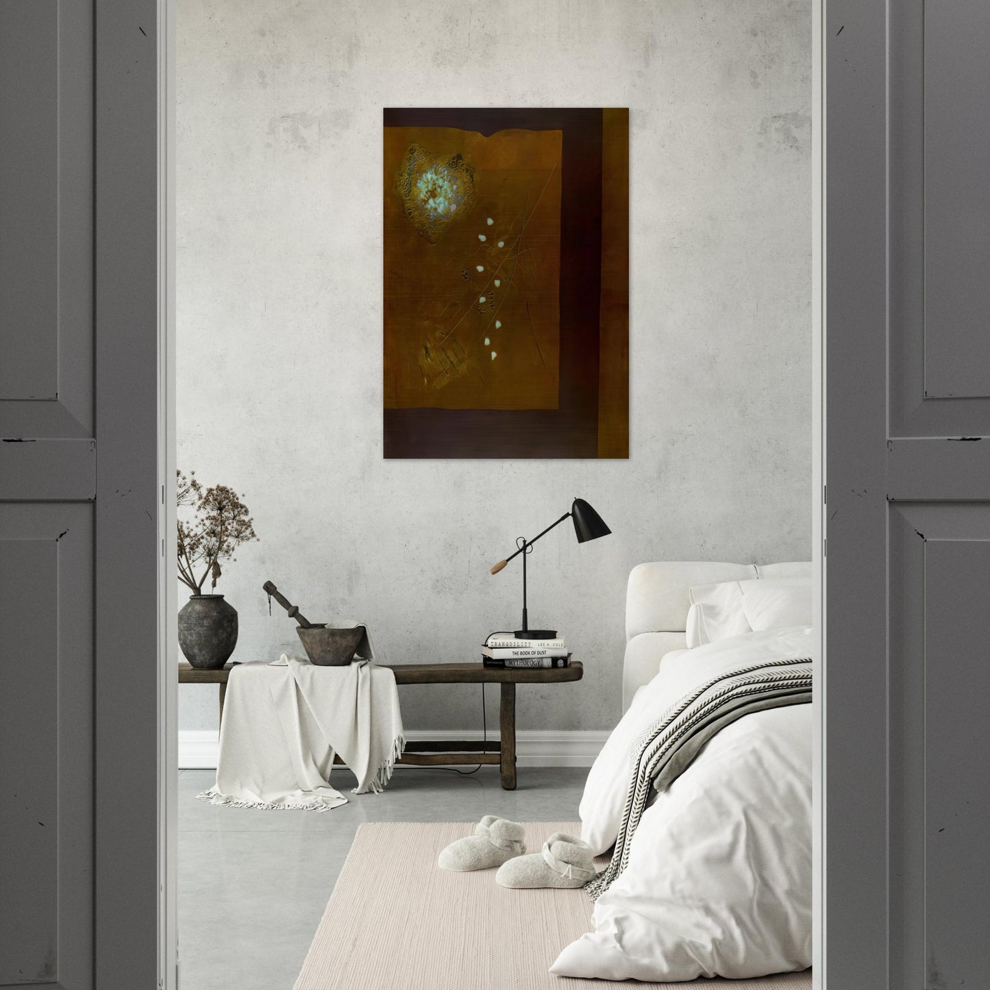 Brown Wall - 1971 - Hiroyuki Tajima Brushed Aluminum Print - 70x100 cm / 28x40 inches | Hiroyuki Tajima Aluminum Print | Hiroyuki Tajima Prints
