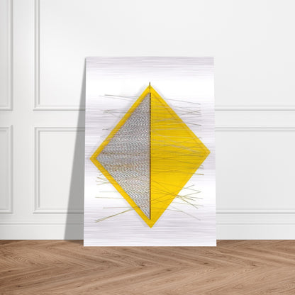 PETITE LOSANGE JAUNE - Jesus Rafael Soto Brushed Aluminum Print - 70x100 cm / 28x40 inches | Jesus Rafael Soto Aluminum Print | Jesus Rafael Soto Prints