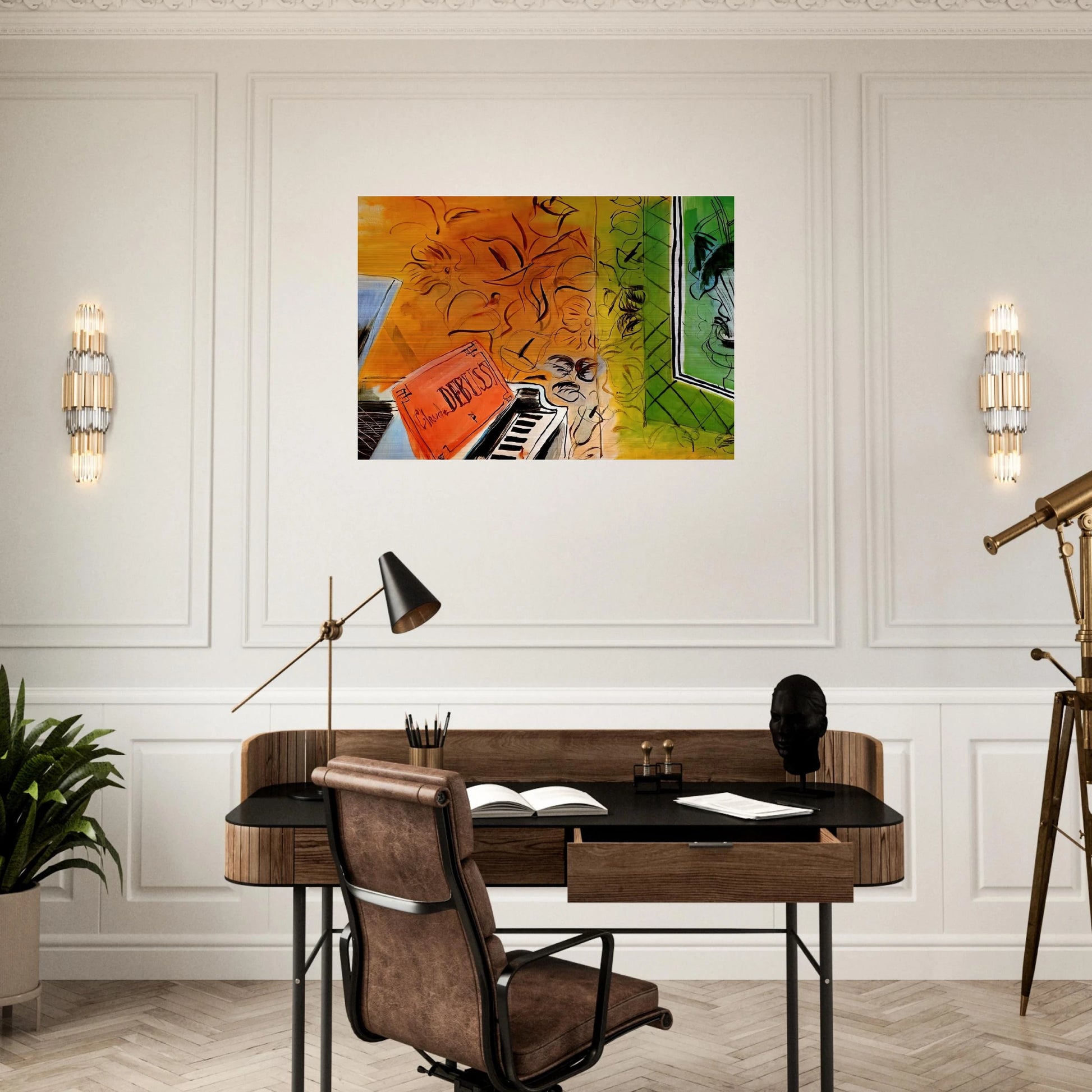 HOMAGE TO CLAUDE DEBUSSY 1952 - Raoul Dufy Brushed Aluminum Print - 70x100 cm / 28x40 inches | Raoul Dufy Aluminum Print | Raoul Dufy Prints