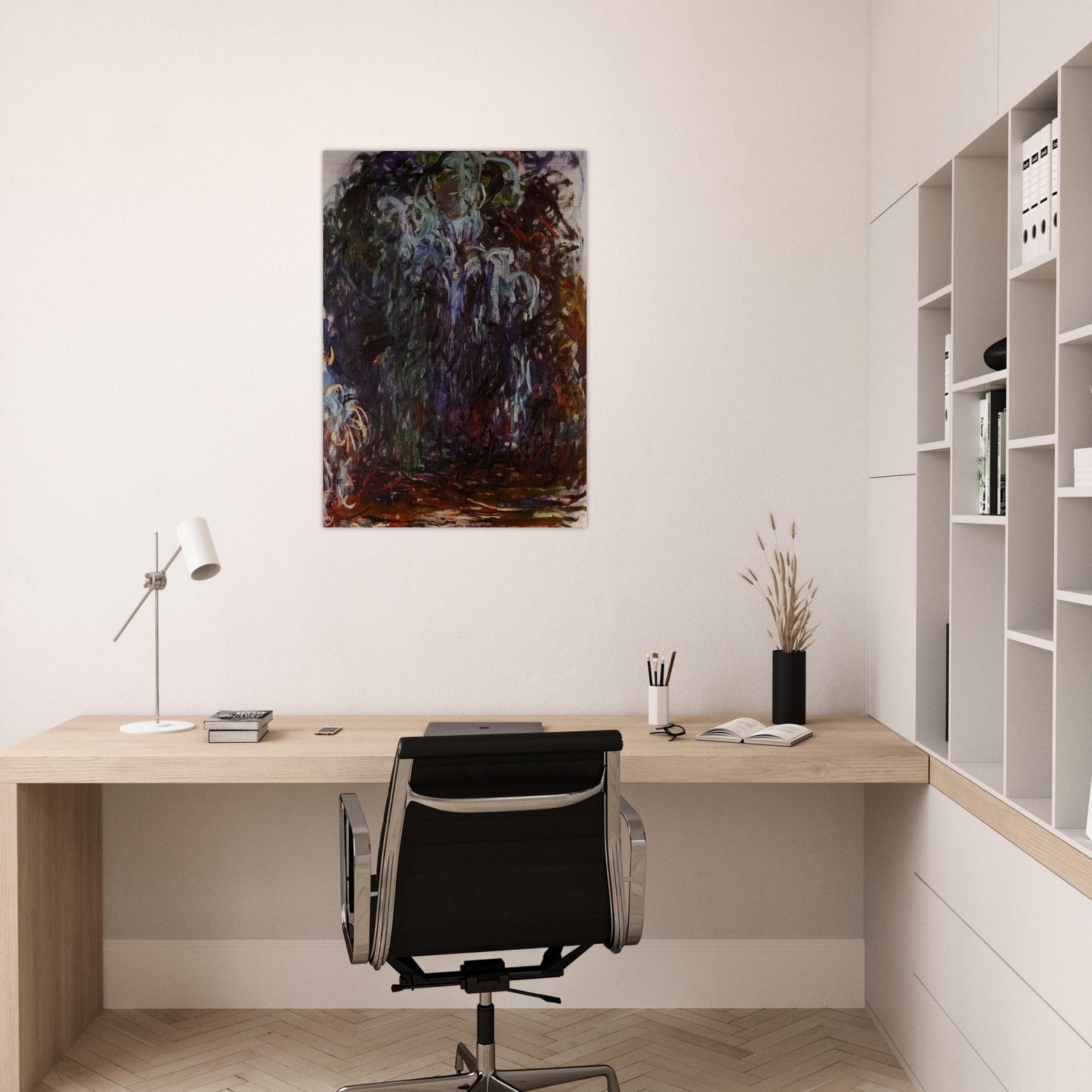 Weeping Willow - claude monet Brushed Aluminum Print - 70x100 cm / 28x40 inches | claude monet Aluminum Print | claude monet Prints