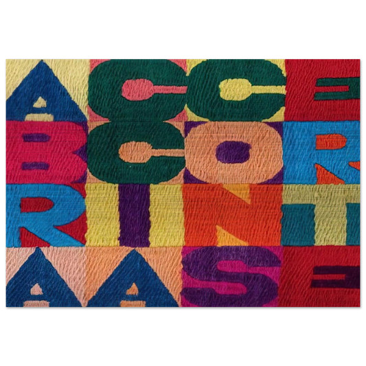 A BRACCIA CONSERTE 1994 - Alighiero Boetti Brushed Aluminum Print - 70x100 cm / 28x40 inches | Alighiero Boetti Aluminum Print | Alighiero Boetti Prints