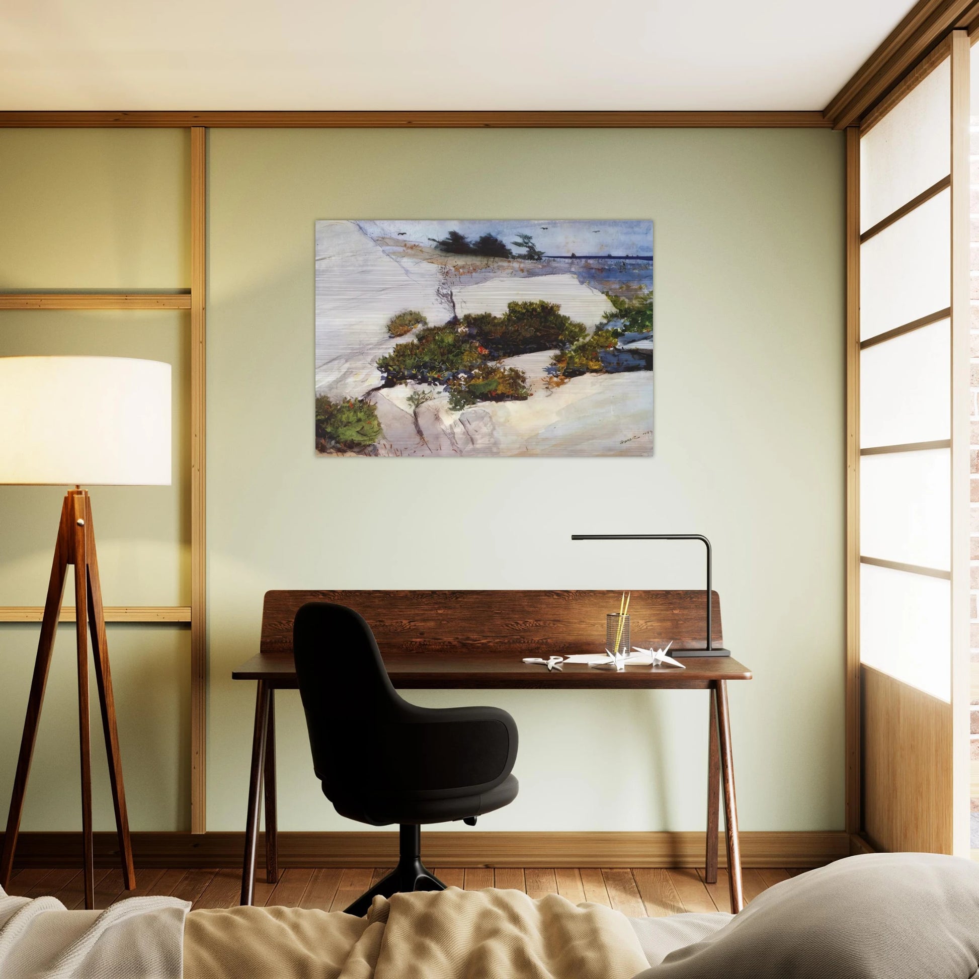 MAINE CLIFFS - Winslow Homer Brushed Aluminum Print - 70x100 cm / 28x40 inches | Winslow Homer Aluminum Print | Winslow Homer Prints