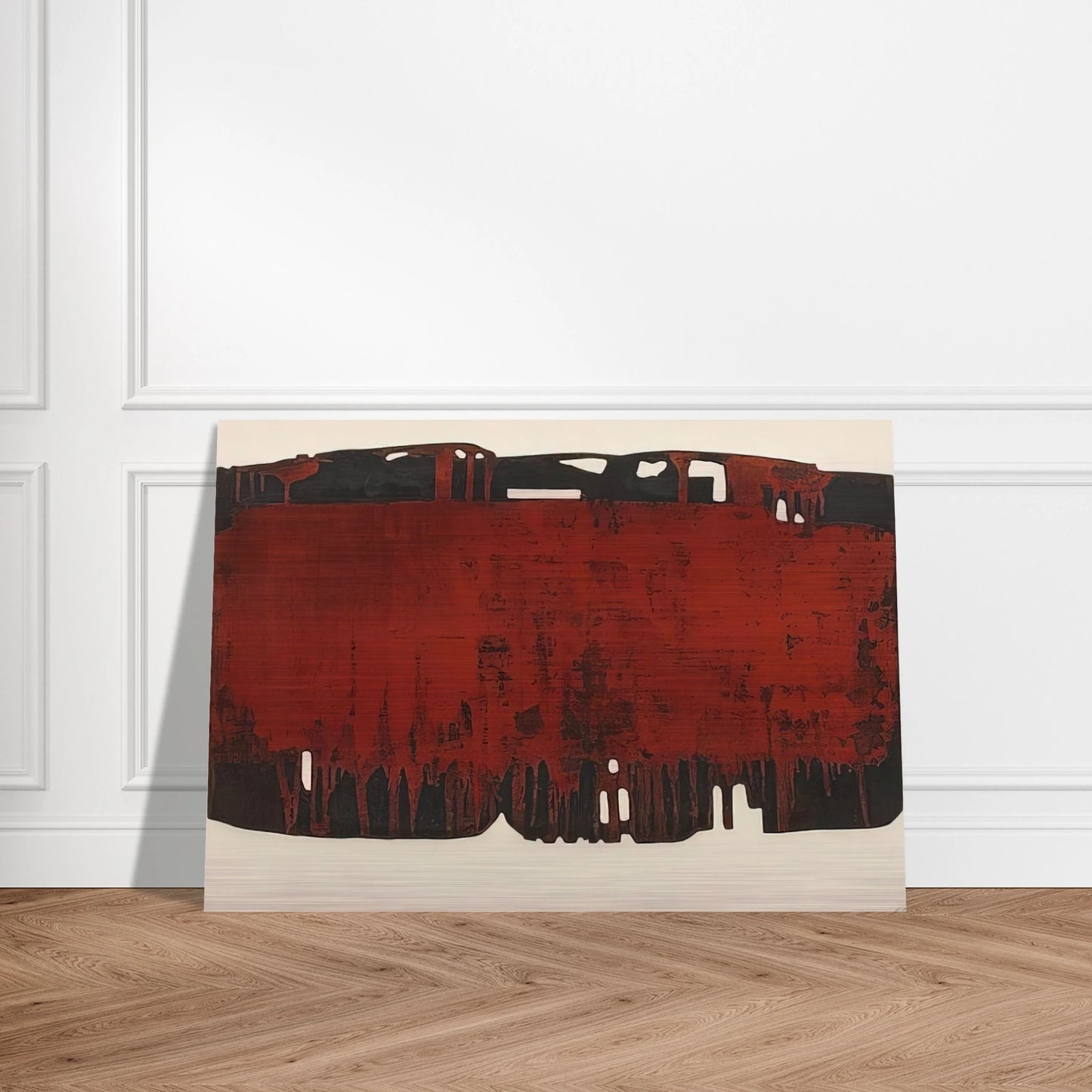 Composition rouille et noire XXV - 1974 - Pierre Soulages Brushed Aluminum Print - 70x100 cm / 28x40 inches | Pierre Soulages Aluminum Print | Pierre Soulages Prints