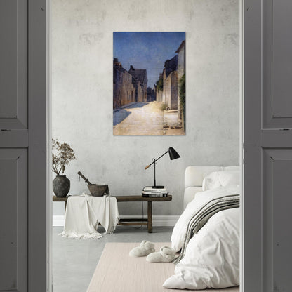 STREET IN SAMOIS 1888 - Odilon Redon Brushed Aluminum Print - 70x100 cm / 28x40 inches | Odilon Redon Aluminum Print | Odilon Redon Prints
