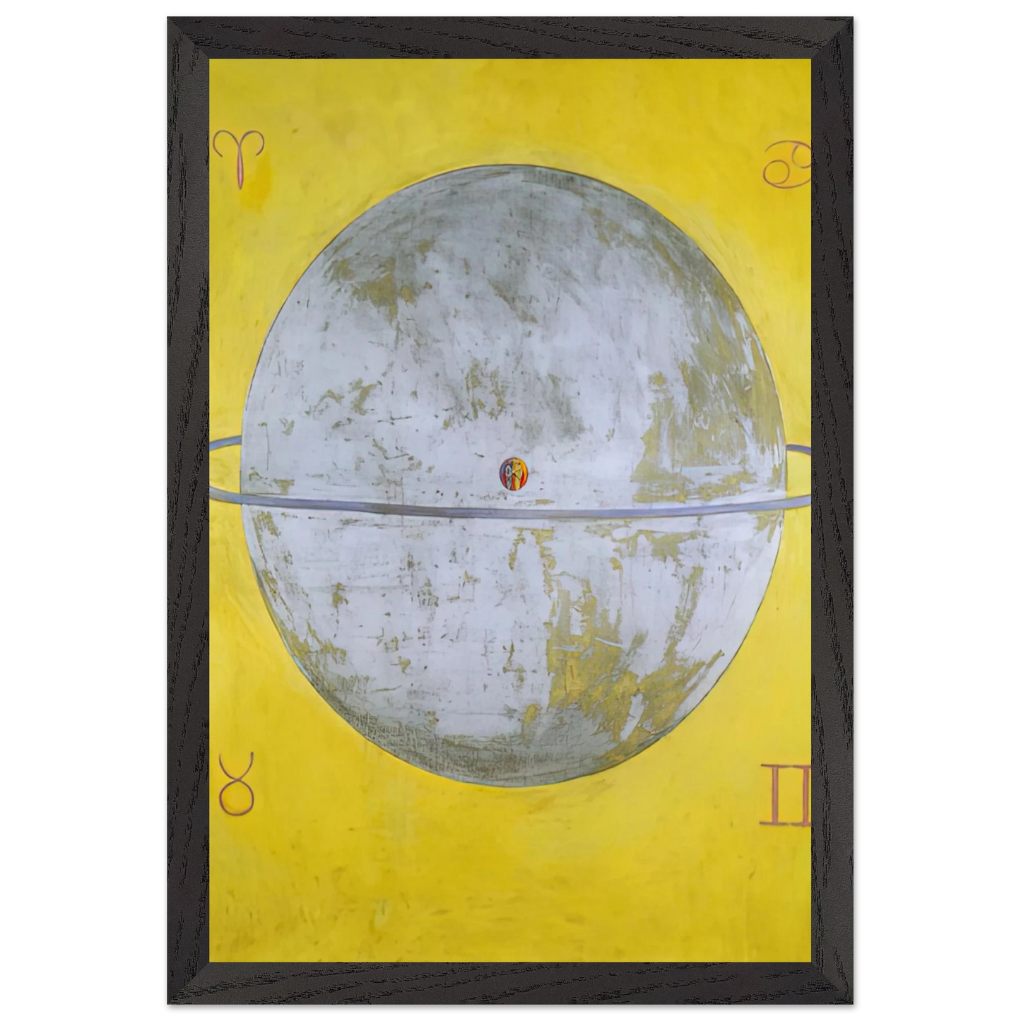 Hilma af Klint - THE DOVE NR 12 1915 Wall art - 30x45 cm / 12x18 inches - Premium Wooden Framed Poster With Fine Art Paper-canvas - White frame