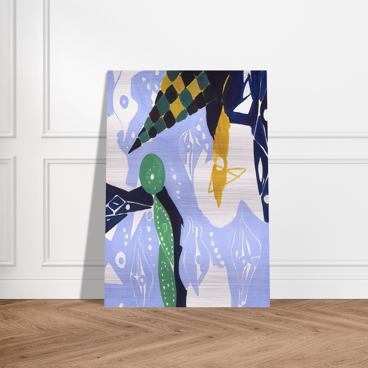 Blue Diaphan - 1965 - Ernst Wilhelm Nay Brushed Aluminum Print - 70x100 cm / 28x40 inches | Ernst Wilhelm Nay Aluminum Print | Ernst Wilhelm Nay Prints