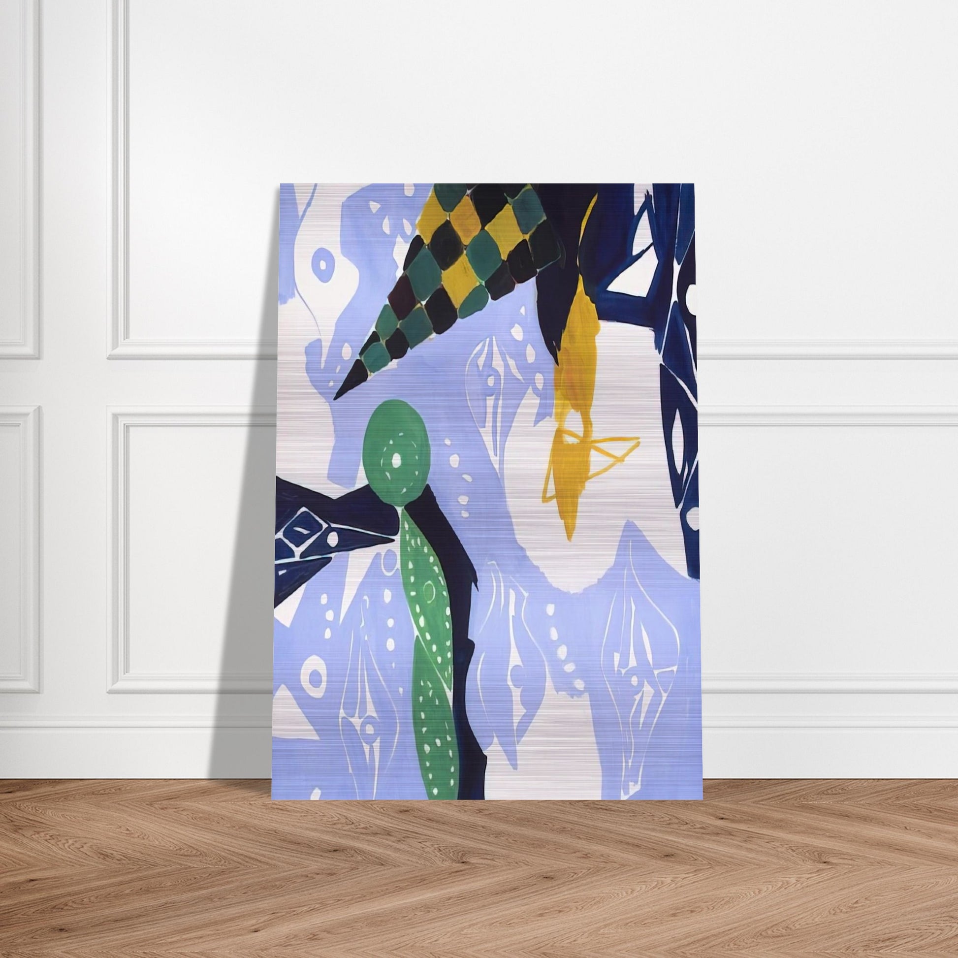 Blue Diaphan - 1965 - Ernst Wilhelm Nay Brushed Aluminum Print - 70x100 cm / 28x40 inches | Ernst Wilhelm Nay Aluminum Print | Ernst Wilhelm Nay Prints