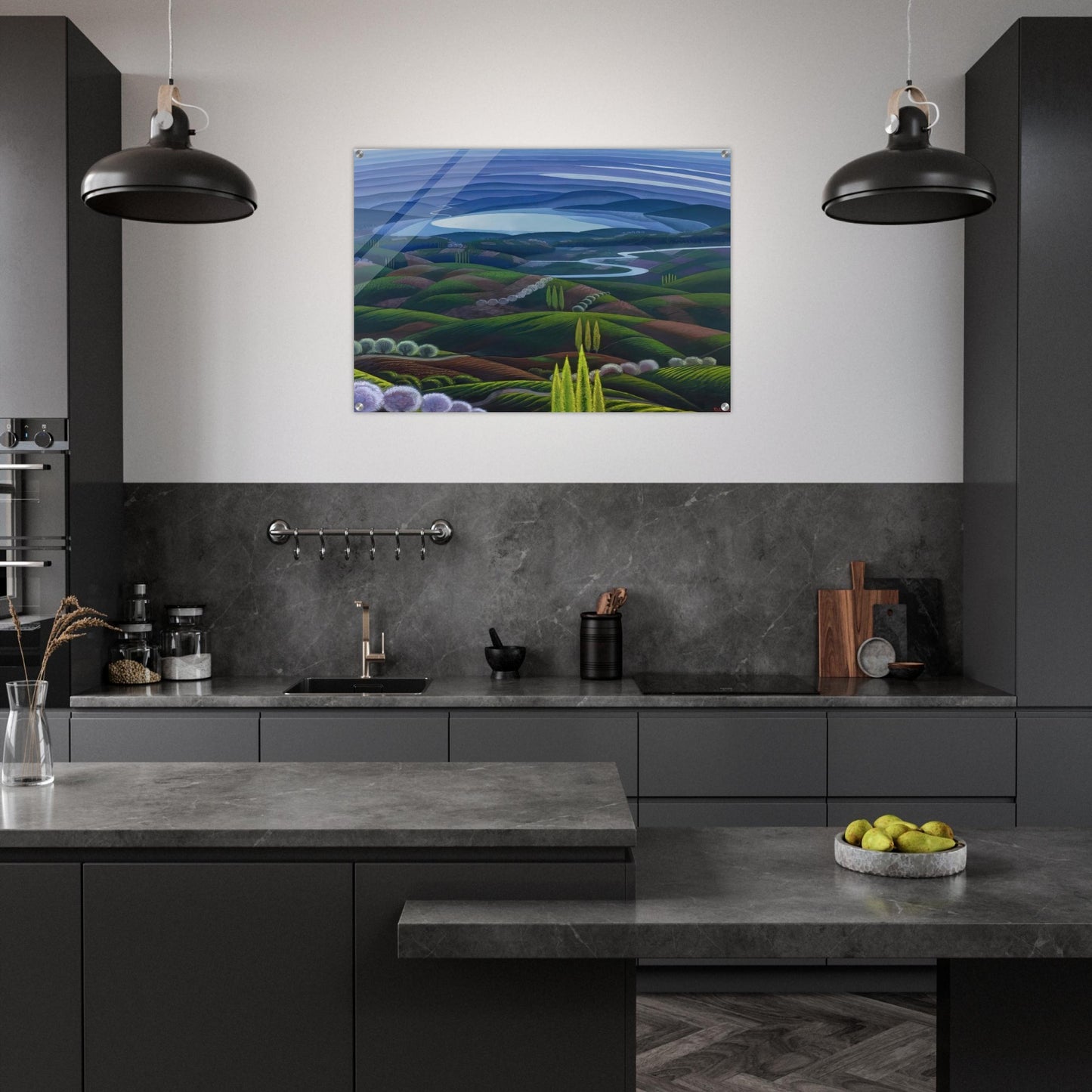 Umbria primavera - 1945 - Gerardo Dottori Acrylic Print - 70x100 cm / 28x40″ inches
