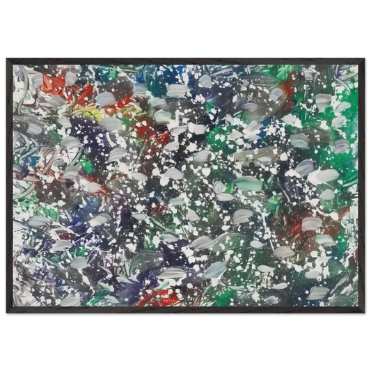 Neigeoliale - Marcel Barbeau 70x100 cm / 28x40 inches Framed Art Print – Black Wooden Frame