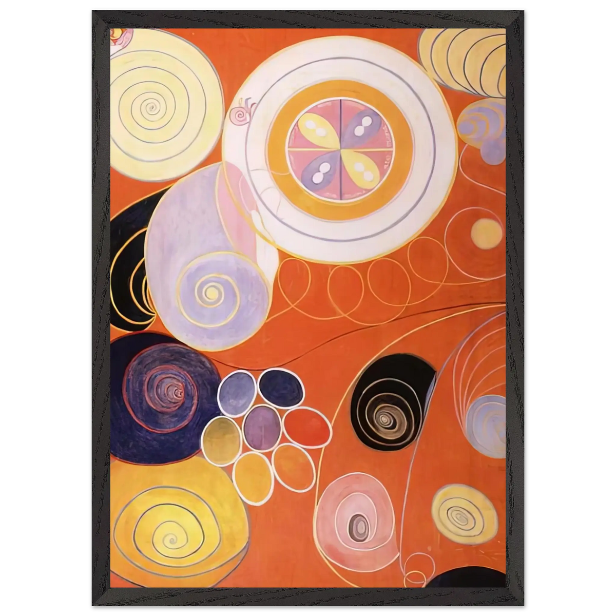 Hilma af Klint - THEY TENS MAINSTAY IV 1907 Wall art - 60x80 cm / 24x32 inches - Premium Wooden Framed Poster With Fine Art Paper - Wood frame
