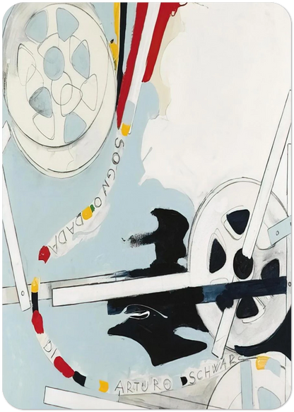 Il Sogno Dada di Arturo Schwarz - 1965 By Mario Schifano Pack of 10 Post Cards | Mario Schifano Post Cards | A6 (10.5 x 14.8 cm) - 4.1 x 5.8 inches