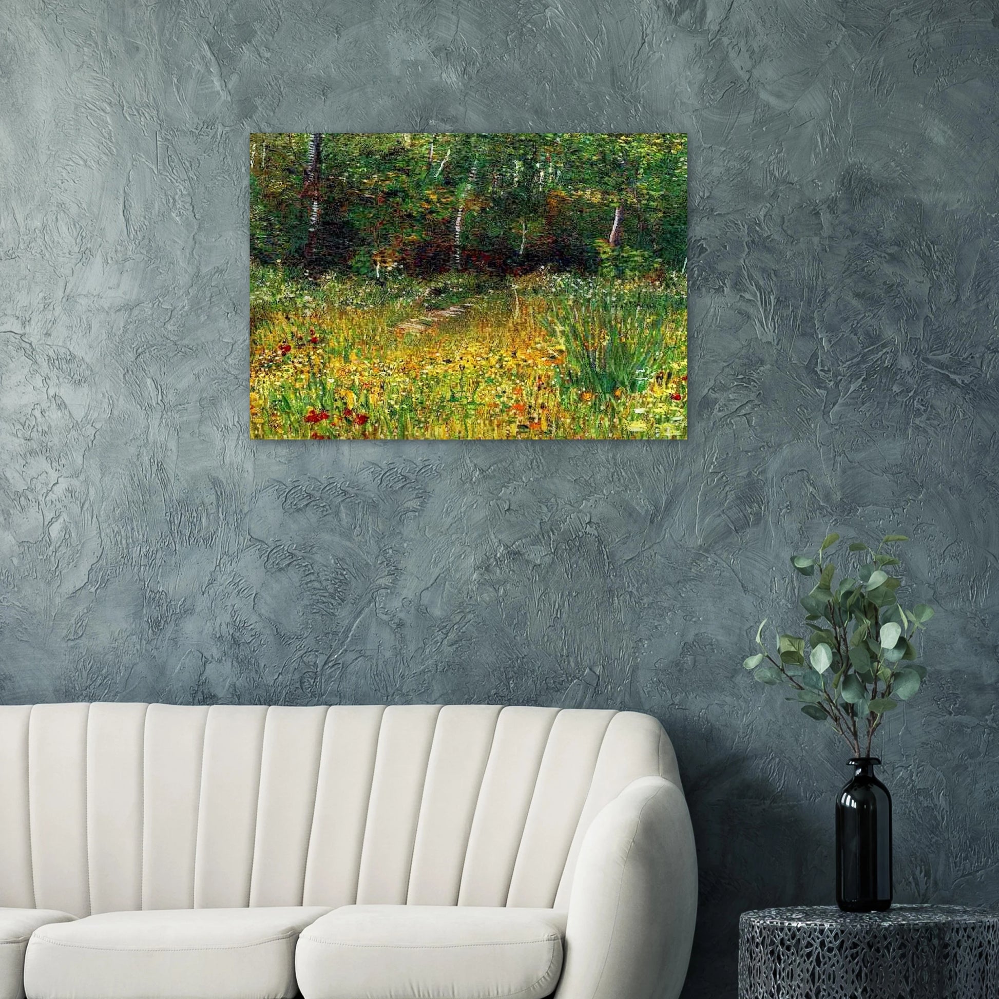 Park at Asnieres in Spring - Vincent van Gogh Brushed Aluminum Print - 70x100 cm / 28x40 inches | Vincent van Gogh Aluminum Print | Vincent van Gogh Prints