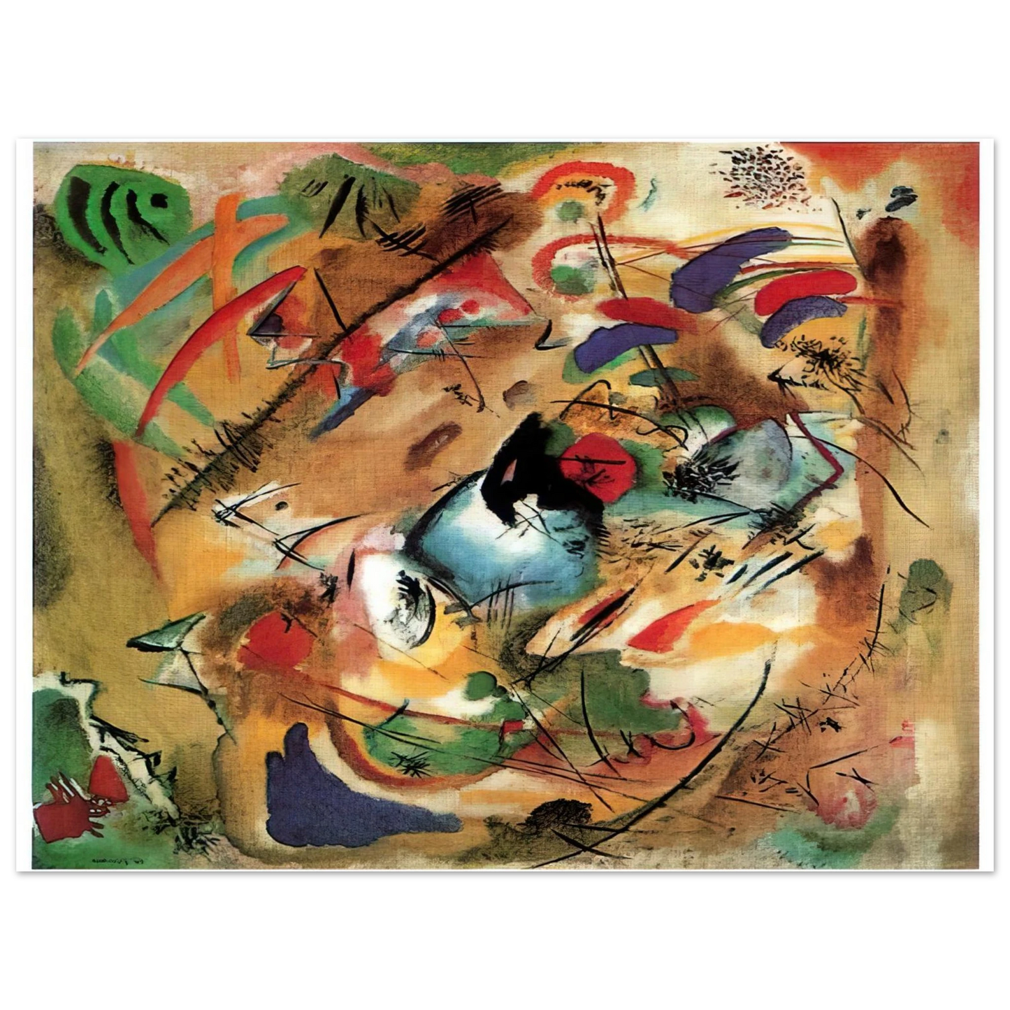 Wassily Kandinsky - IMPROVISATION DREAMY 1913  75x100 cm / 30x40inches Fine Art Poster