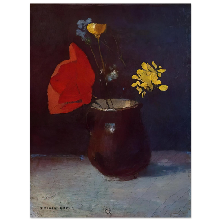 Odilon Redon - PITCHER OF FLOWERS  75x100 cm / 30x40inches Fine Art Poster