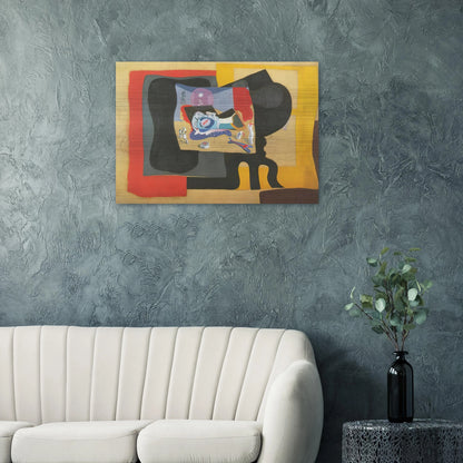 STILL LIFE WITH MOONIGHT - Salvador Dali Brushed Aluminum Print - 70x100 cm / 28x40 inches | Salvador Dali Aluminum Print | Salvador Dali Prints