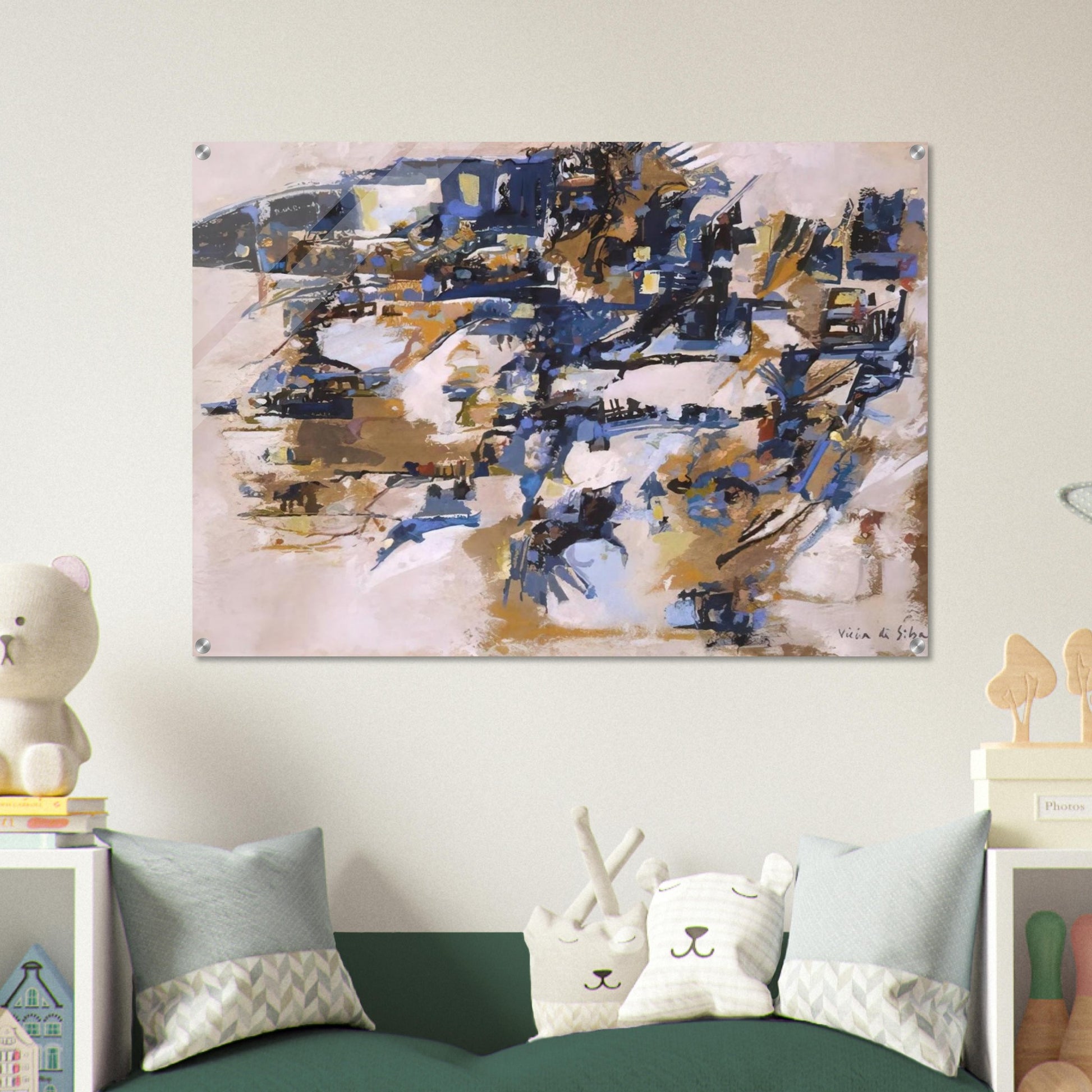 Untitled - 1958 - Maria Helena Vieira da Silva Acrylic Print - 70x100 cm / 28x40″ inches | Maria Helena Vieira da Silva Wall Art | Maria Helena Vieira da Silva Prints