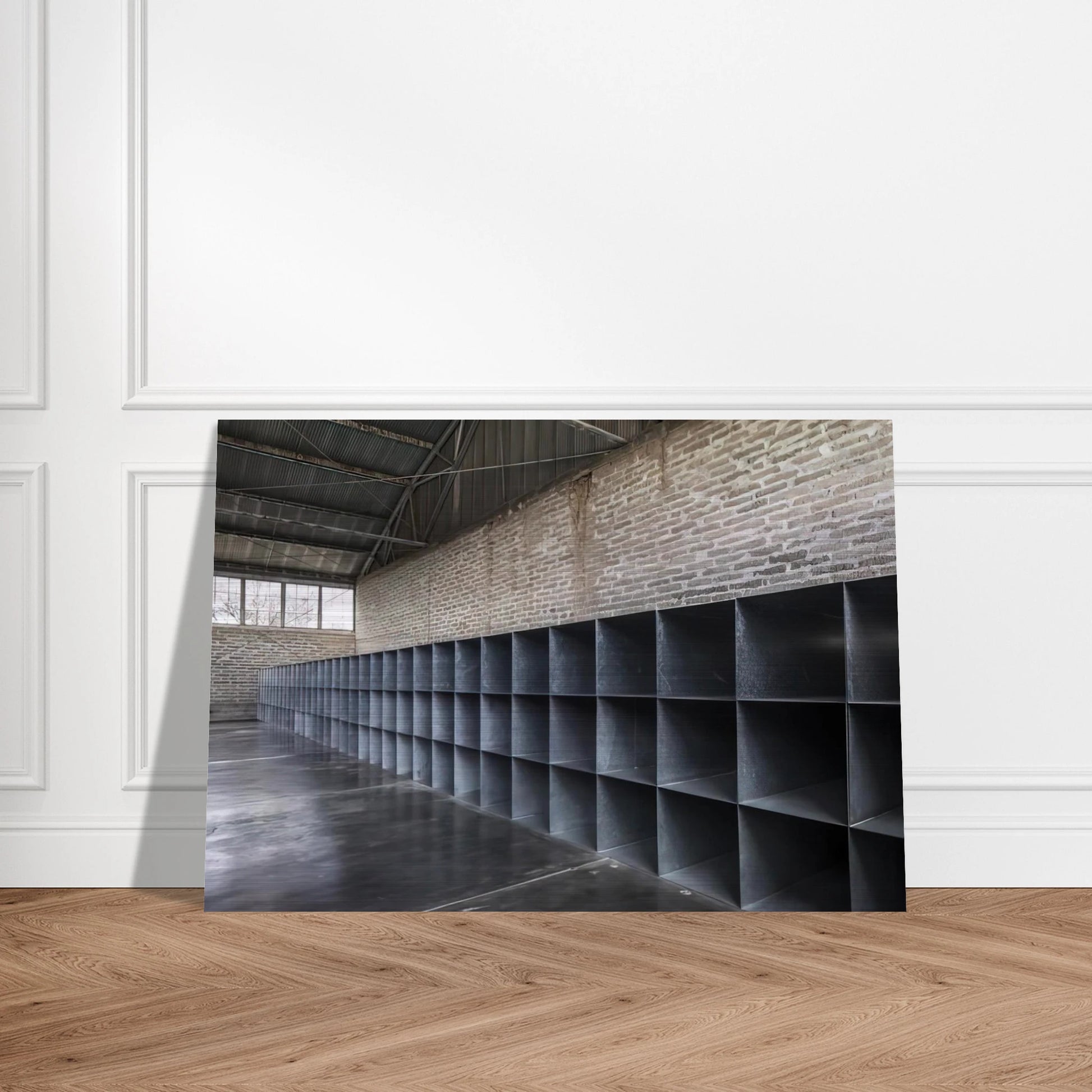 Untitled The Block - 1969 - Donald Judd Brushed Aluminum Print - 70x100 cm / 28x40 inches | Donald Judd Aluminum Print | Donald Judd Prints