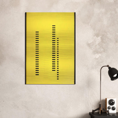 SKYSCRAPERS ON TRANSPARENT YELLOW 1929 - Josef Albers Brushed Aluminum Print - 70x100 cm / 28x40 inches | Josef Albers Aluminum Print | Josef Albers Prints