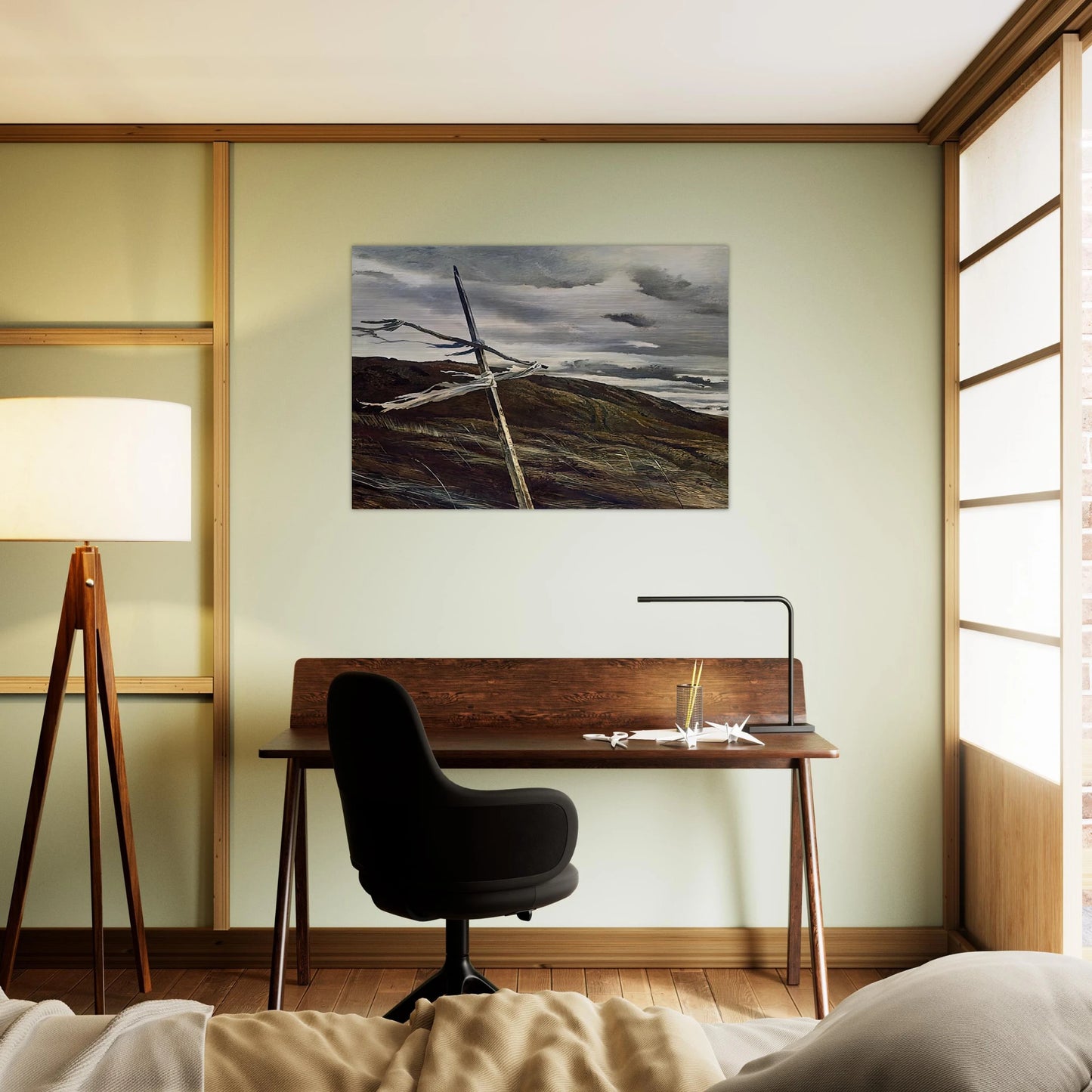 DODGES RIDGE 1947 - Andrew Wyeth Brushed Aluminum Print - 70x100 cm / 28x40 inches | Andrew Wyeth Aluminum Print | Andrew Wyeth Prints