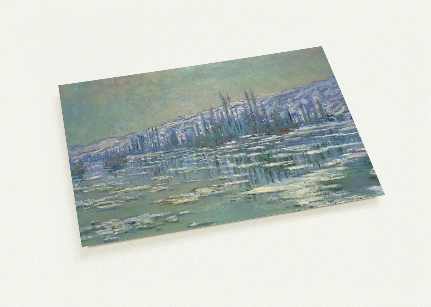 Ice Floes on Siene By claude monet Pack of 10 Post Cards | claude monet Post Cards | A6 (10.5 x 14.8 cm) - 4.1 x 5.8 inches
