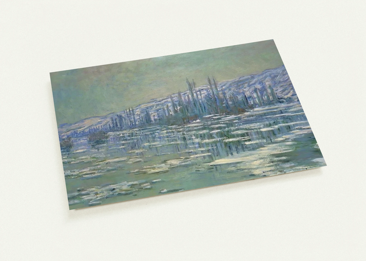 Ice Floes on Siene By claude monet Pack of 10 Post Cards | claude monet Post Cards | A6 (10.5 x 14.8 cm) - 4.1 x 5.8 inches