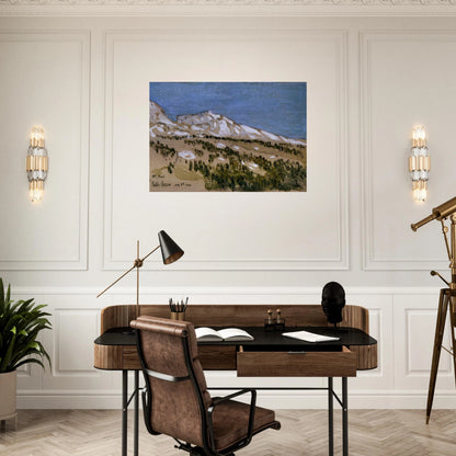 Mt. Hood Oregon - Childe Hassam Brushed Aluminum Print - 70x100 cm / 28x40 inches | Childe Hassam Aluminum Print | Childe Hassam Prints
