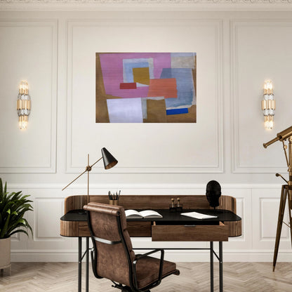 1924 first abstract painting, Chelsea - 1924 - Ben Nicholson Brushed Aluminum Print - 70x100 cm / 28x40 inches | Ben Nicholson Aluminum Print | Ben Nicholson Prints
