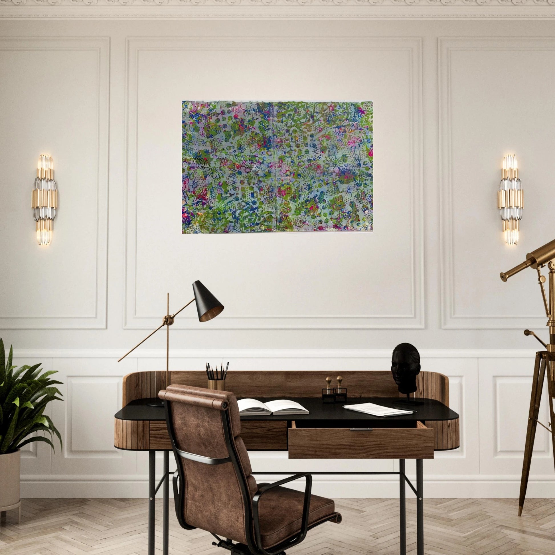 Fog In The Hollow - Sam Gilliam Brushed Aluminum Print - 70x100 cm / 28x40 inches | Sam Gilliam Aluminum Print | Sam Gilliam Prints