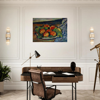 Dish of Peaches - Paul Cézanne Brushed Aluminum Print - 70x100 cm / 28x40 inches | Paul Cézanne Aluminum Print | Paul Cézanne Prints