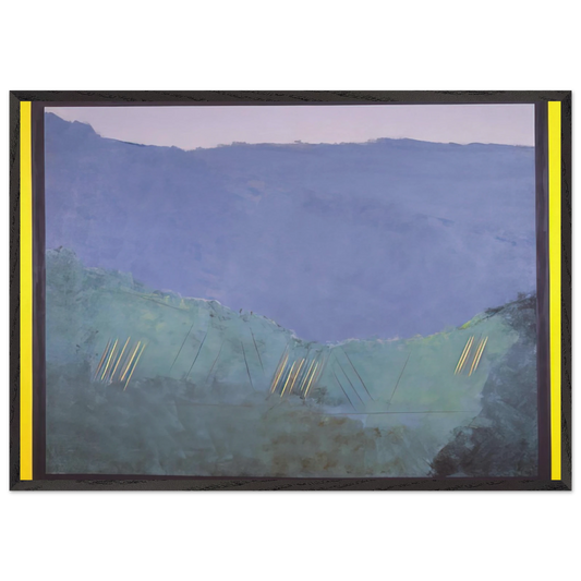 Cheat River - 1968 - Ronnie Landfield 70x100 cm / 28x40 inches Framed Art Print – Black Wooden Frame