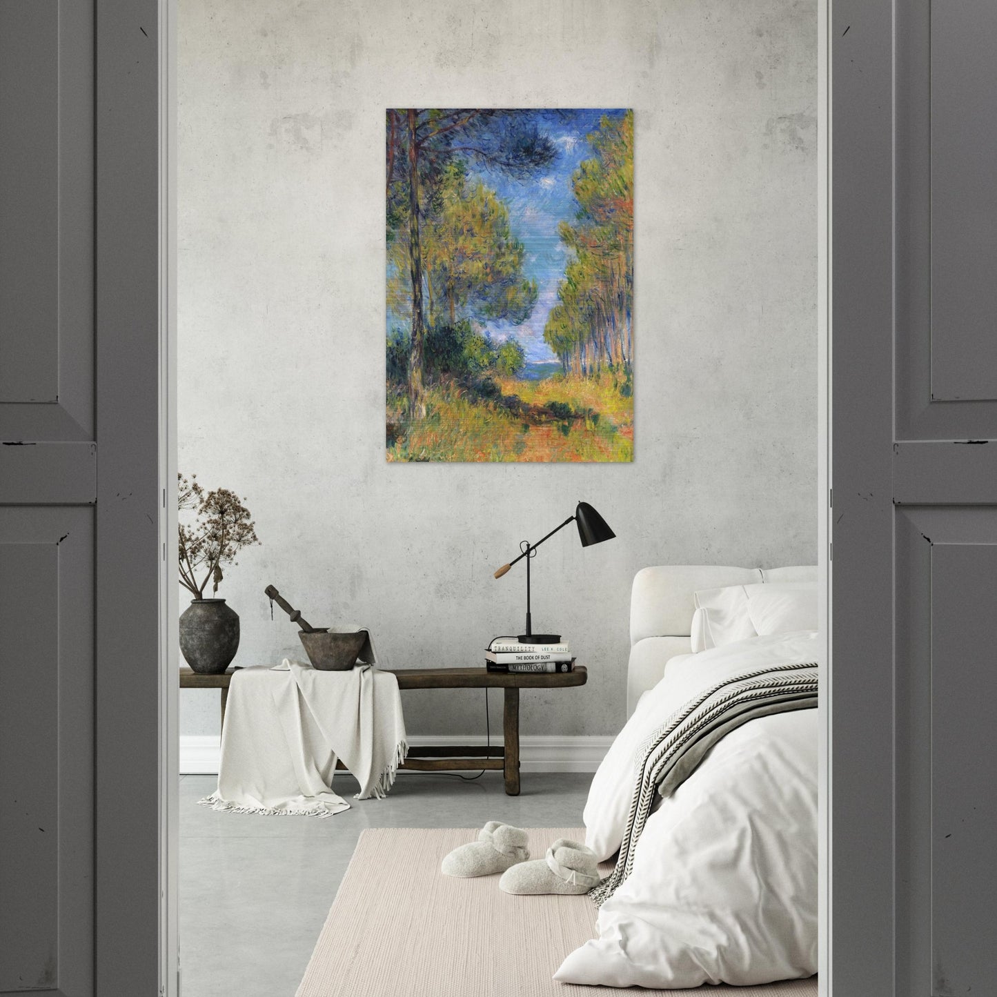 Path at Varengeville - claude monet Brushed Aluminum Print - 70x100 cm / 28x40 inches | claude monet Aluminum Print | claude monet Prints