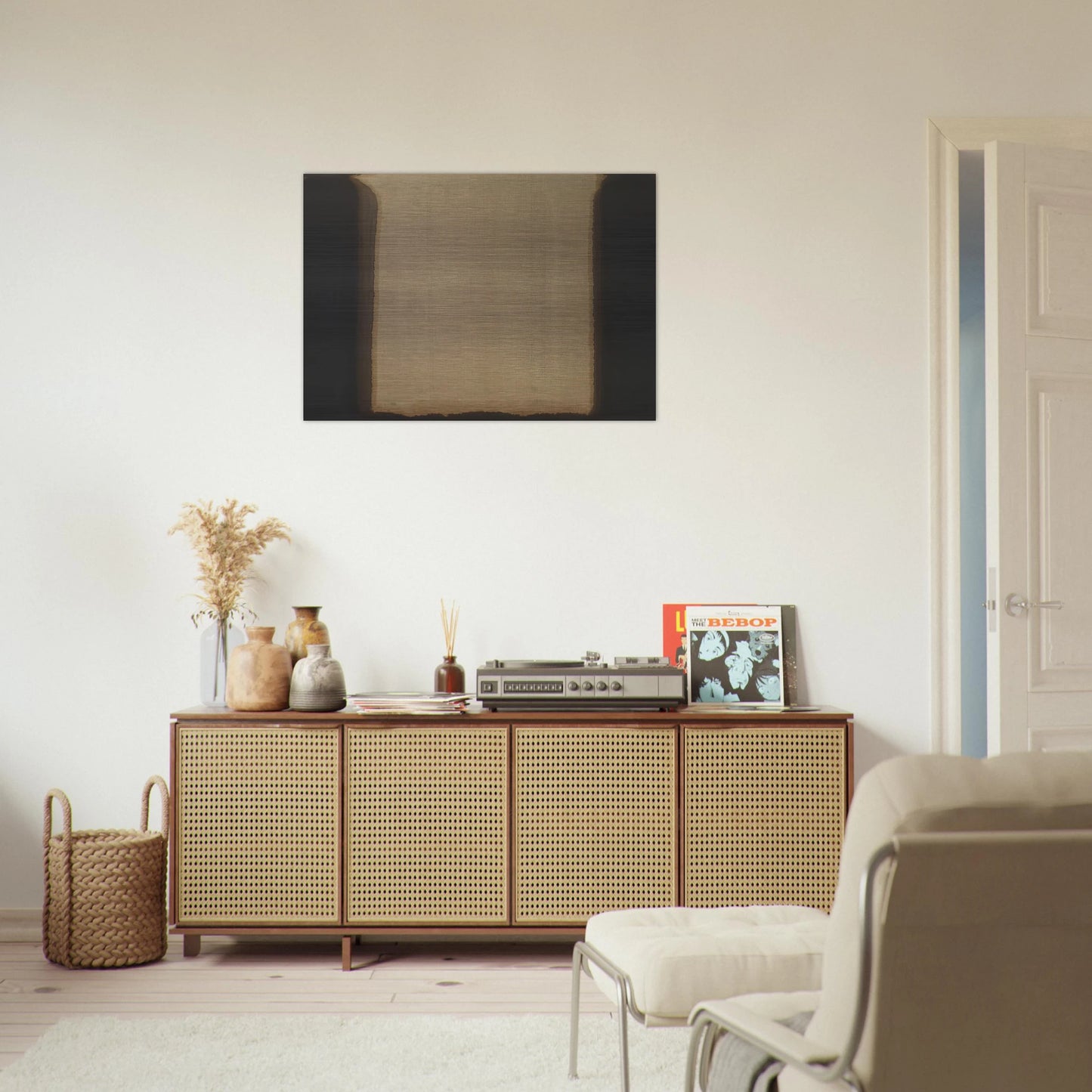 Umber Blue - 1978 - Yun Hyong-keun Brushed Aluminum Print - 70x100 cm / 28x40 inches | Yun Hyong-keun Aluminum Print | Yun Hyong-keun Prints