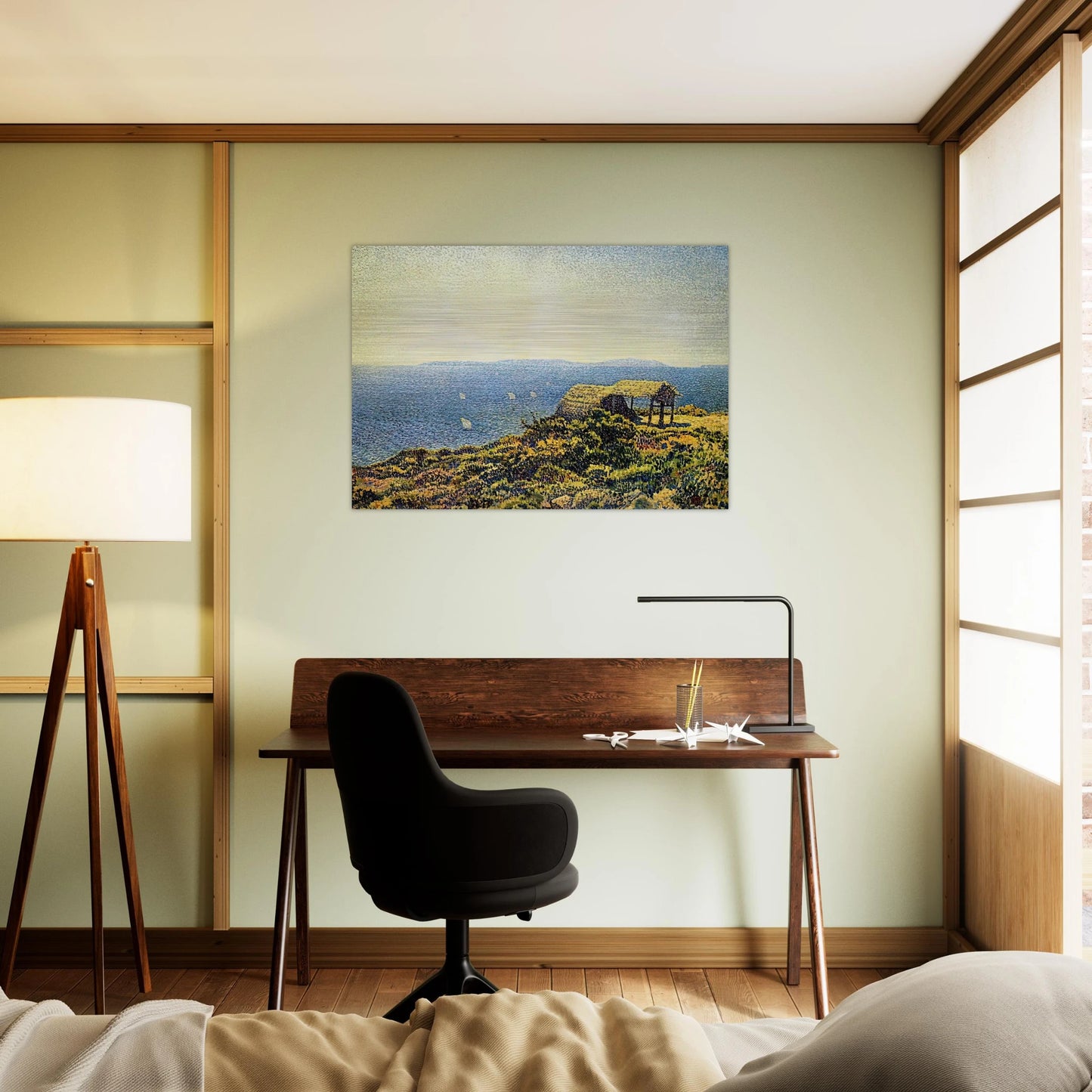 LEVANT ISLE - Theo van Rysselberghe Brushed Aluminum Print - 70x100 cm / 28x40 inches | Theo van Rysselberghe Aluminum Print | Theo van Rysselberghe Prints
