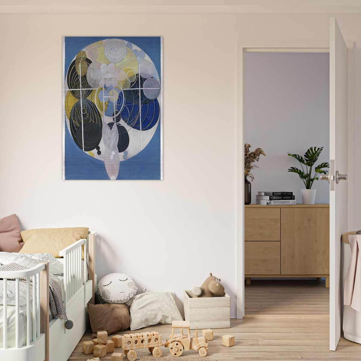 THE LARGE FIGURE PAINTINGS NR 5 1907 - Hilma af Klint Brushed Aluminum Print - 70x100 cm / 28x40 inches | Hilma af Klint Aluminum Print | Hilma af Klint Prints