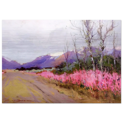 Fireweed Lane - Romanticism - Sydney Laurence Brushed Aluminum Print - 70x100 cm / 28x40 inches | Sydney Laurence Aluminum Print | Sydney Laurence Prints