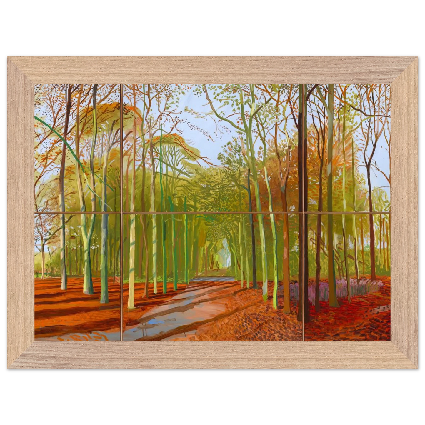 David Hockney - Woldgate Woods, 21, 23 & 29 November 2006 - A1 (59.4 x 84.1  cm) - Premium Wooden Framed Poster With Fine Art Paper-canvas - Wood frame