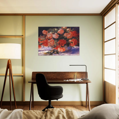 Peonies - Pierre-Auguste Renoir Brushed Aluminum Print - 70x100 cm / 28x40 inches | Pierre-Auguste Renoir Aluminum Print | Pierre-Auguste Renoir Prints