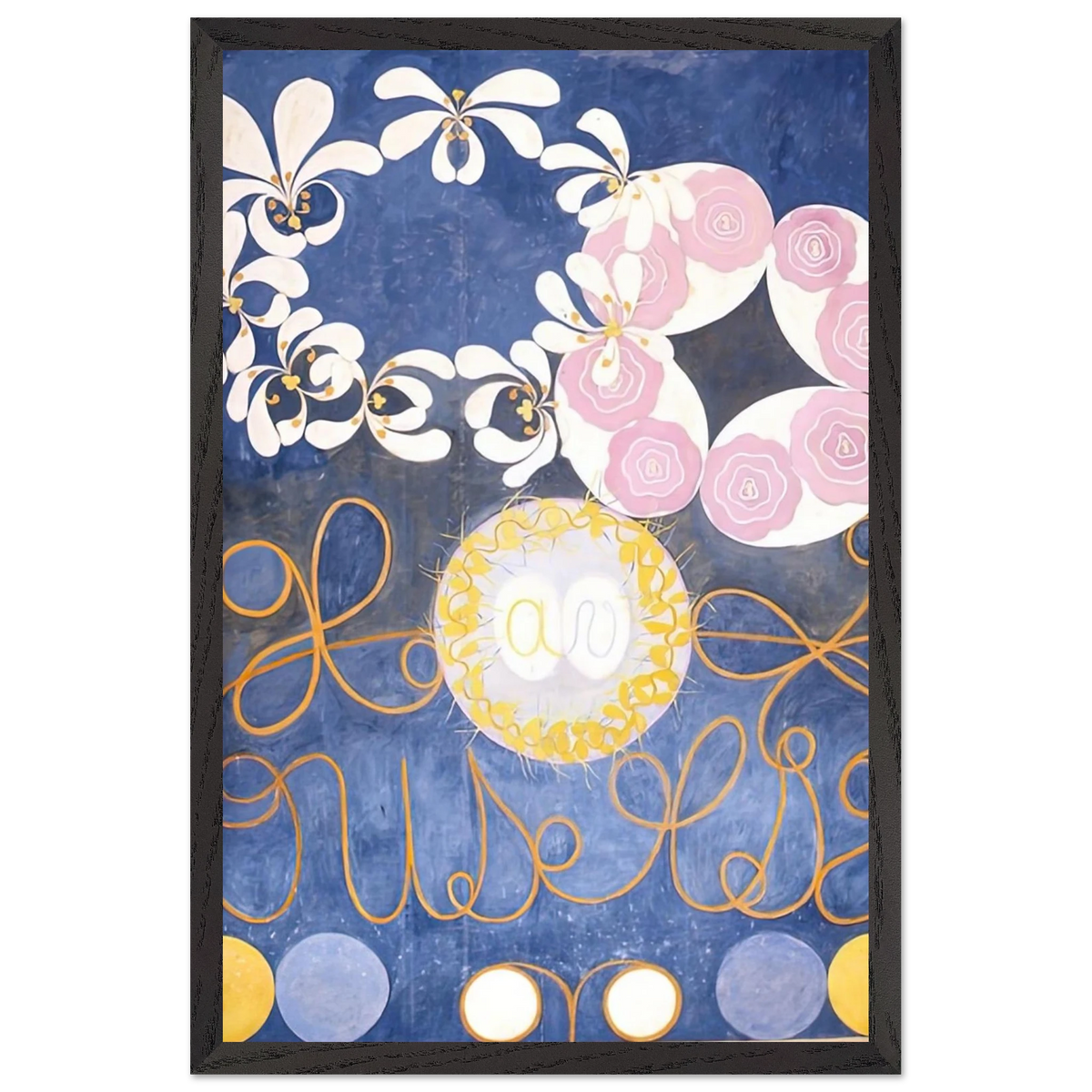 Hilma af Klint - THE TEN LARGEST 1907 Wall art - 40x50 cm / 16x20 inches - Premium Wooden Framed Poster With Fine Art Paper - Wood frame